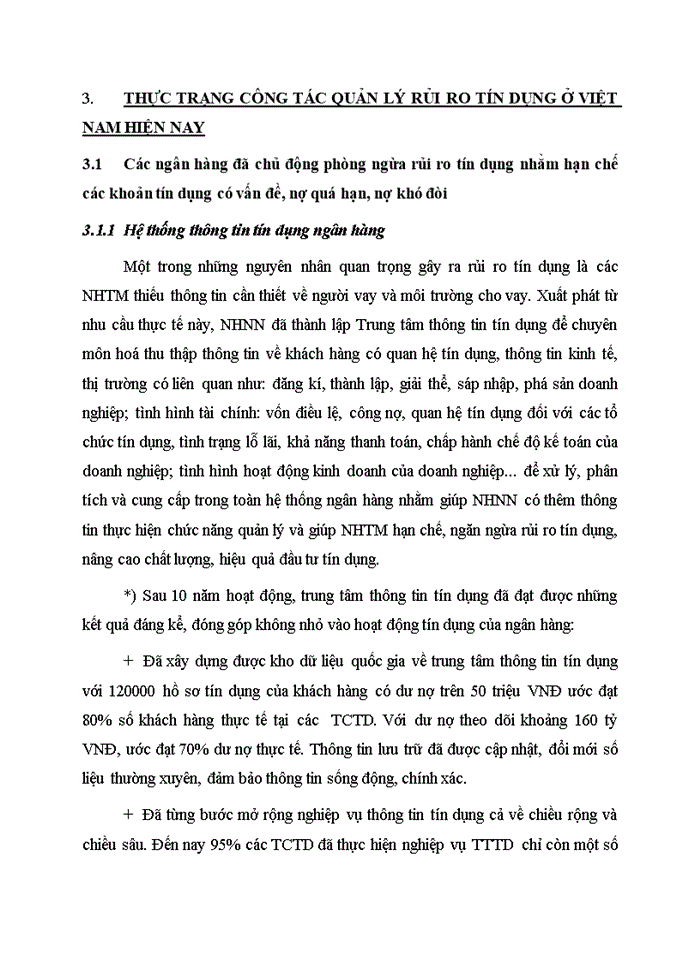 image for page Thực trạng rủi ro tín dụngvà công tác quản lí rủi ro tín dụng trong các ngân hàng thương mại việt nam