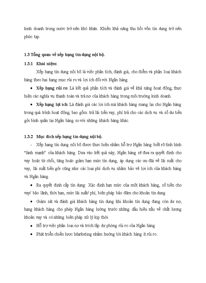 image for page Tổng quan về ngân hàng thương mại tín dụng rủi ro tín dụng và quản trị rủi ro tín dụng thông qua hệ thống xếp hạng tín dụng nội bộ