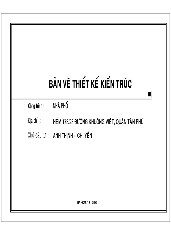 image for page Bản vẽ thiết kế kiến trúc nhà phố