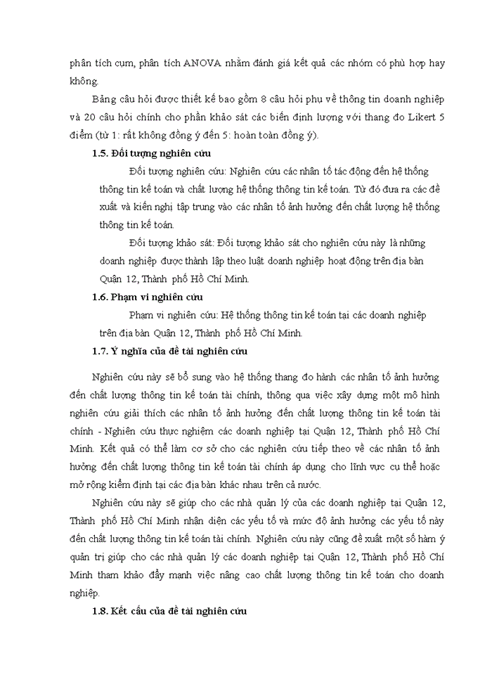 image for page Các nhân tố ảnh hưởng đến chất lượng thông tin kế toán tài chính - Nghiên cứu thực nghiệm các doanh nghiệp tại Quận 12, Thành phố Hồ Chí Minh