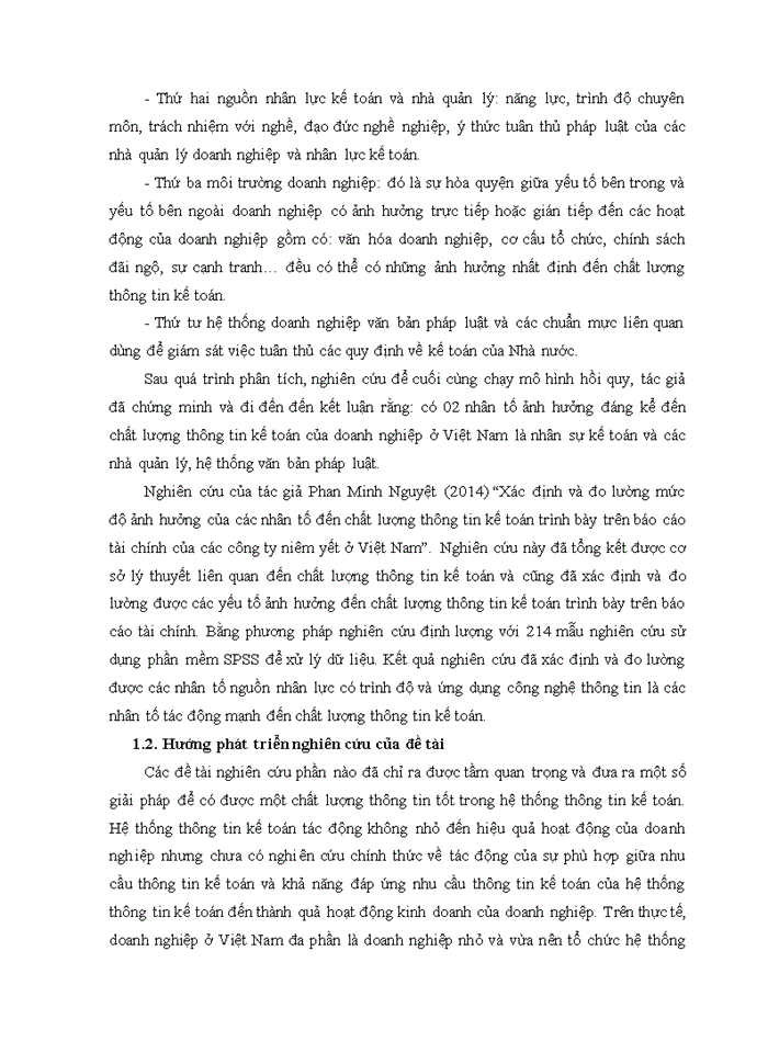image for page Các nhân tố ảnh hưởng đến chất lượng thông tin kế toán tài chính - Nghiên cứu thực nghiệm các doanh nghiệp tại Quận 12, Thành phố Hồ Chí Minh