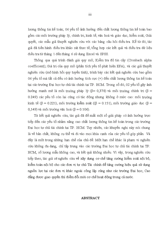 image for page Các nhân tố ảnh hưởng đến chất lượng thông tin kế toán của các trường đại học tự chủ tài chính tại khu vực tp.hcm