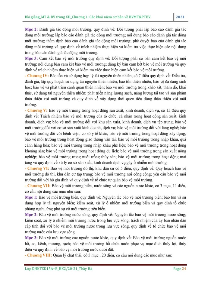 image for page Các khái niệm cơ bản về bảo vệ môi trường và phát triển bển vững