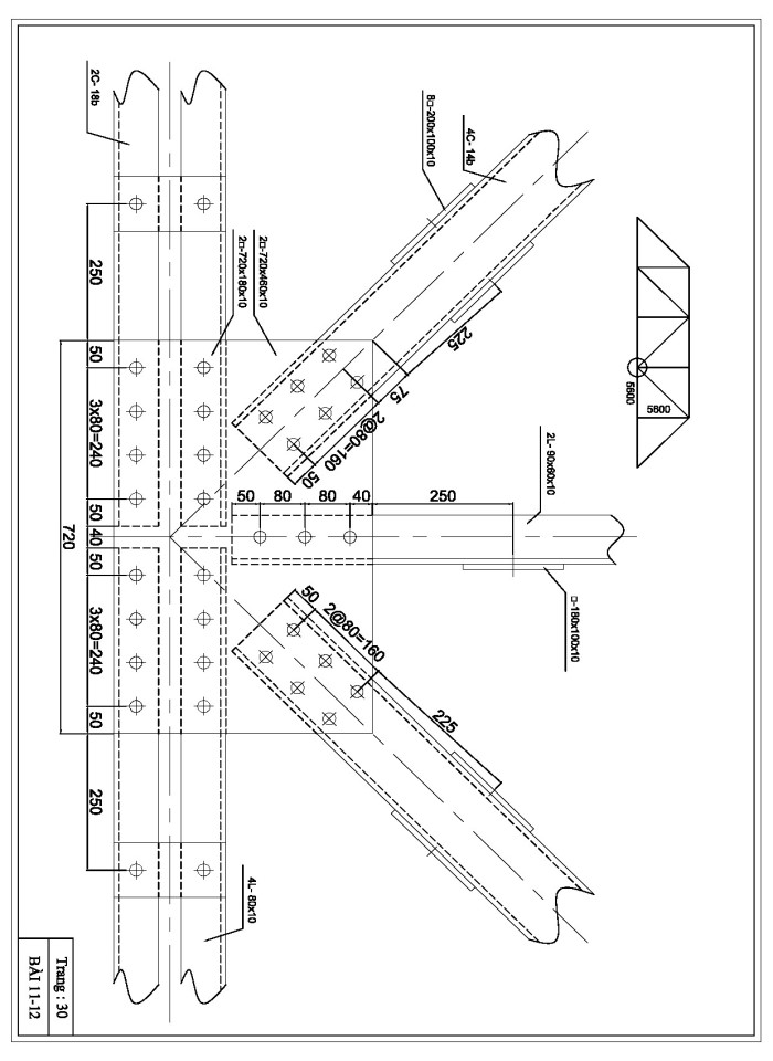 image for page Bản vẽ kết cấu thép - nút dàn thép