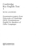 Cambridge key english test1