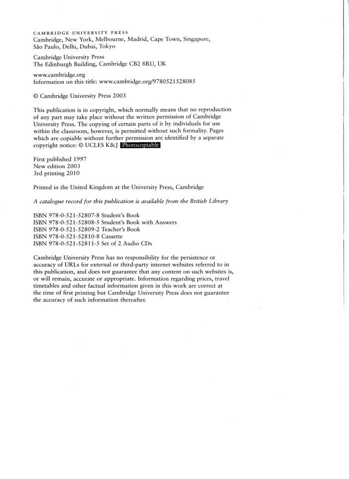 image for page Cambridge key english test1