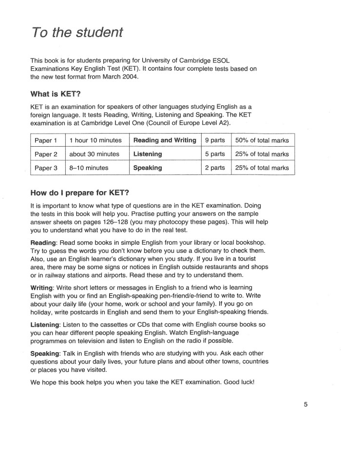 image for page Cambridge key english test1