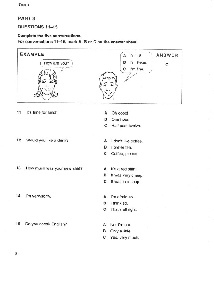 image for page Cambridge key english test1