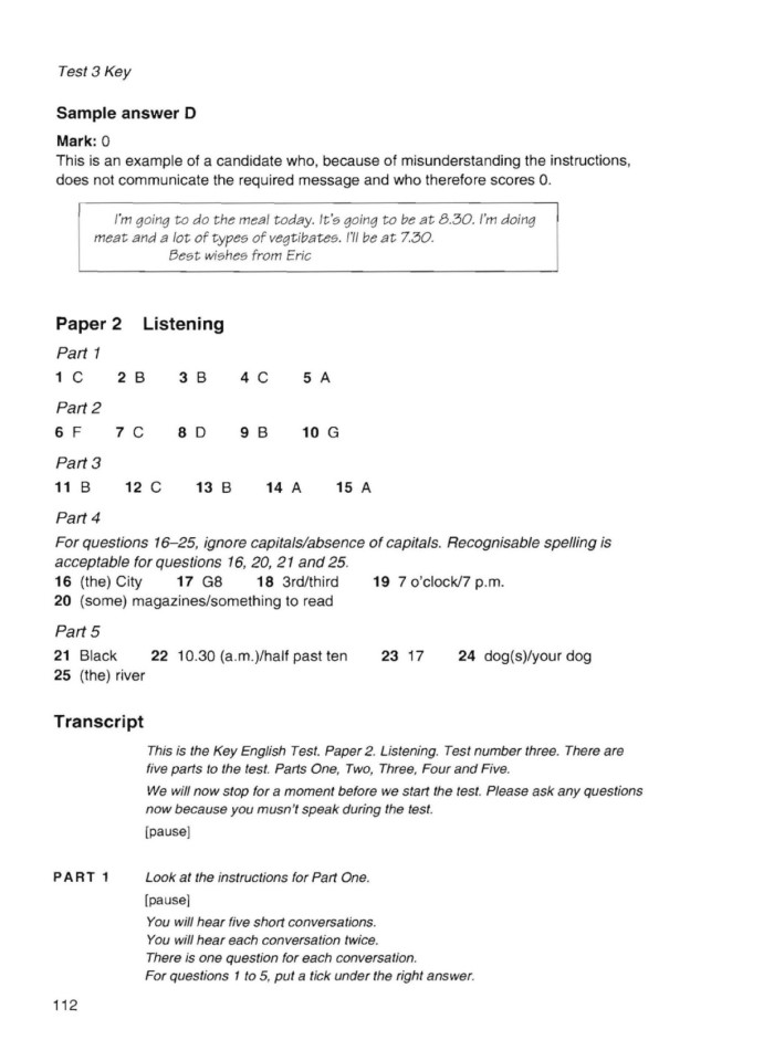 image for page Cambridge key english test1