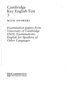 Cambridge key english test 3