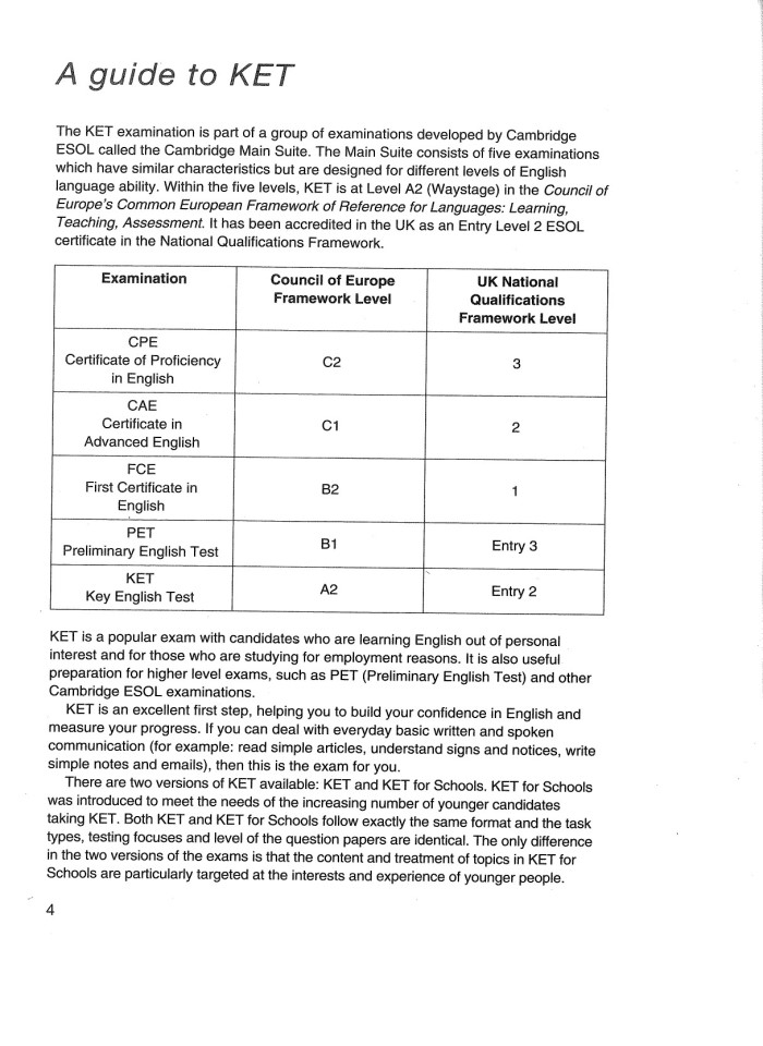 Cambridge key english test 5