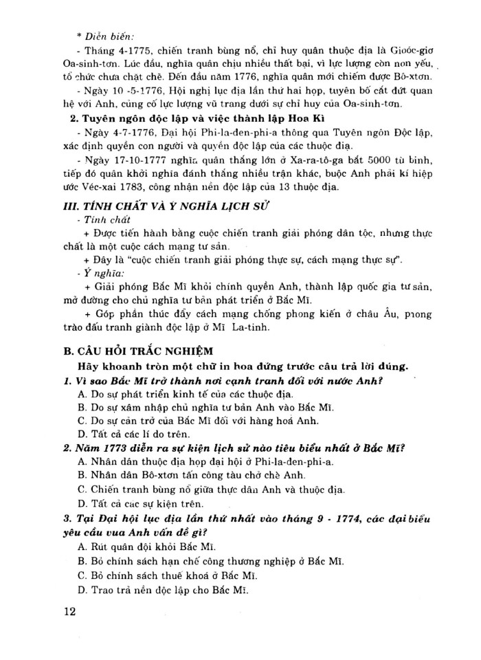 image for page Kiến thức cơ bản và câu hỏi trắc nghiệm lịch sử 11 nâng cao