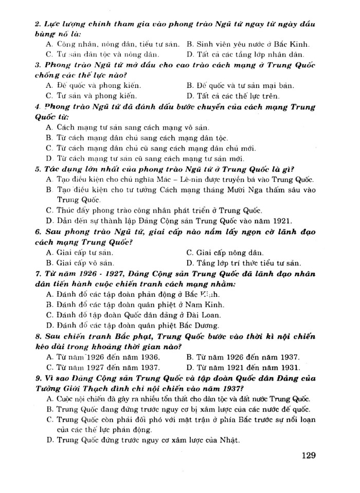 image for page Kiến thức cơ bản và câu hỏi trắc nghiệm lịch sử 11 nâng cao