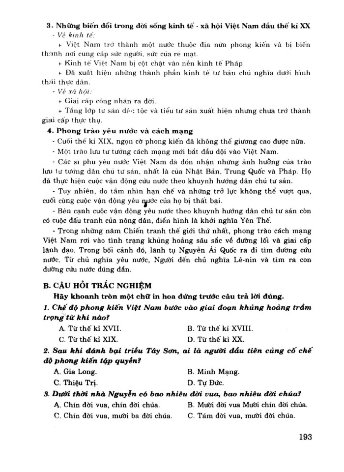 image for page Kiến thức cơ bản và câu hỏi trắc nghiệm lịch sử 11 nâng cao