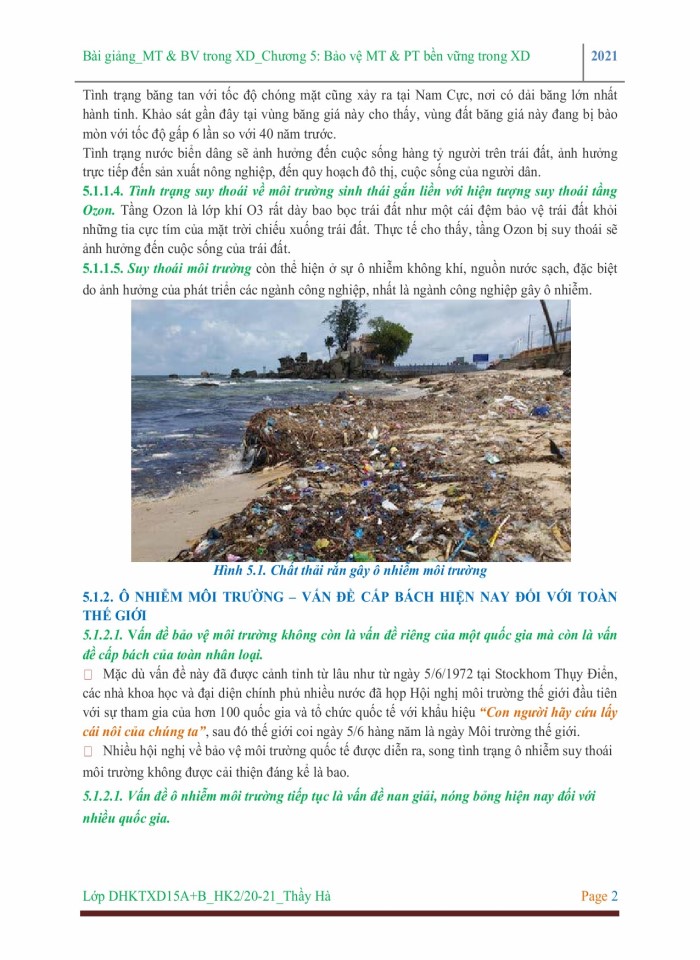 image for page Bảo vệ môi trường và phát triển bền vững trong xây dựng