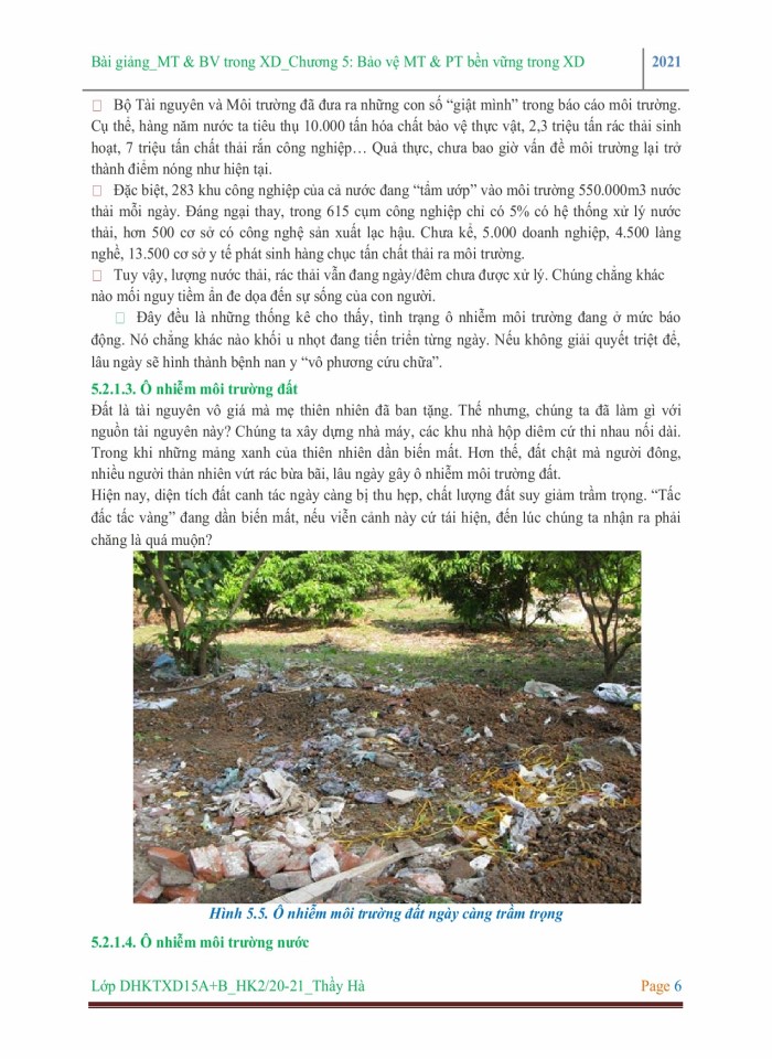 image for page Bảo vệ môi trường và phát triển bền vững trong xây dựng