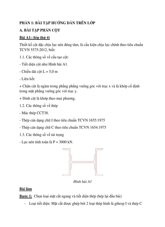 image for page Bài tập cột