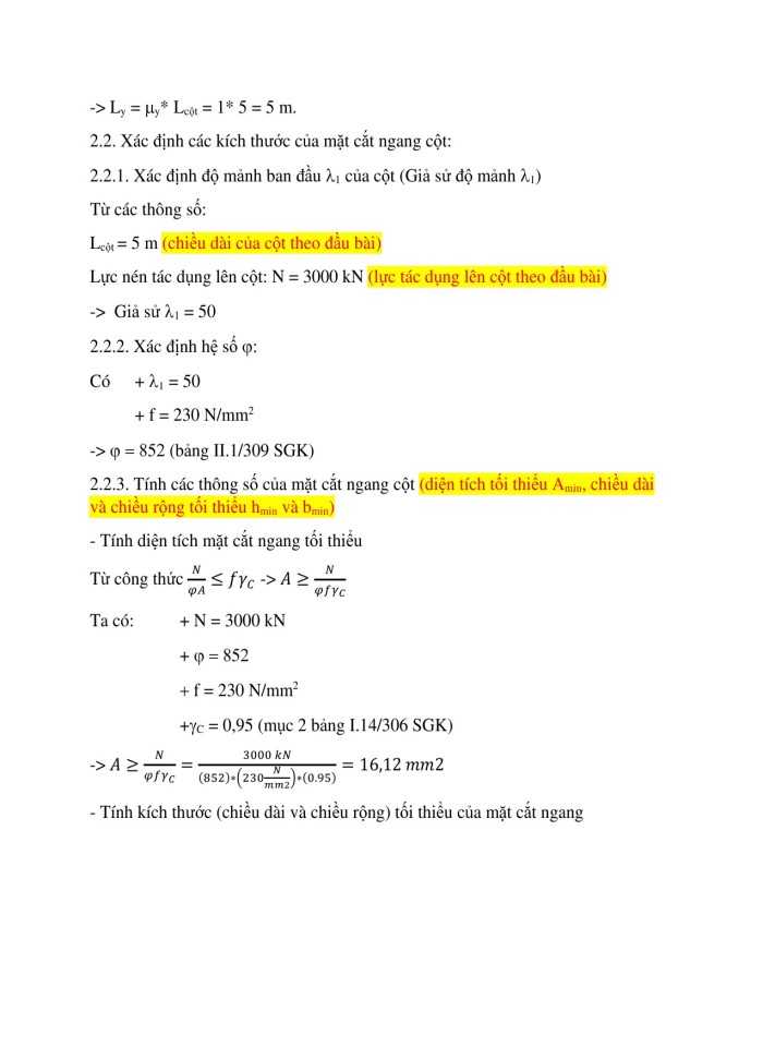 image for page Bài tập cột