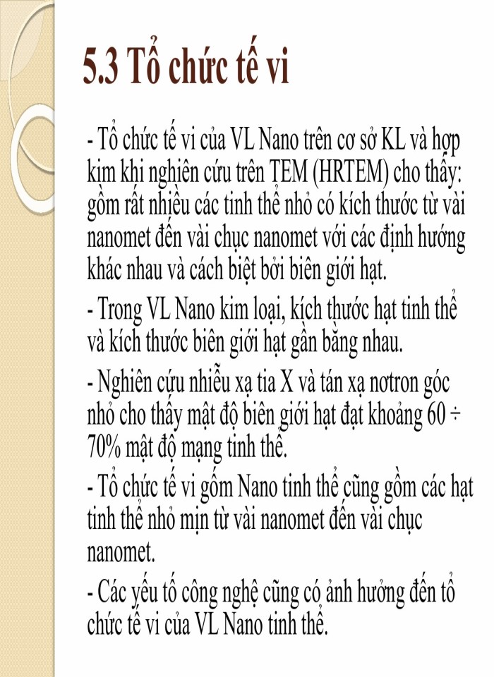image for page Thành phần, cấu trúc và tính chất vật liệu nano