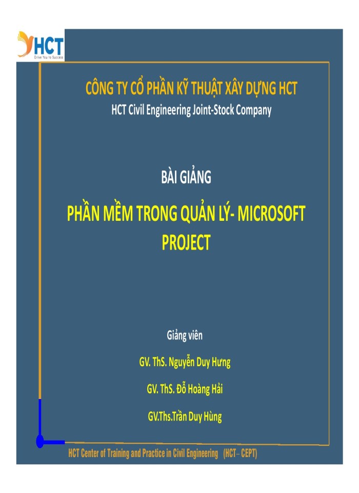 Dự án và Quản lý dự án - Microsoft Project