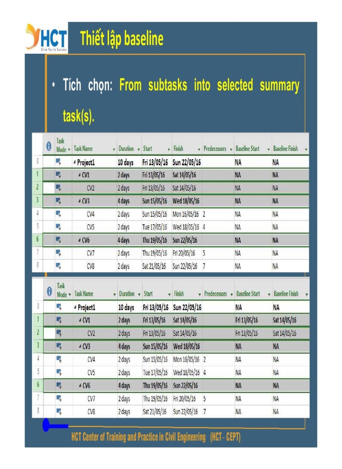 image for page TRACKING - Microsoft Project