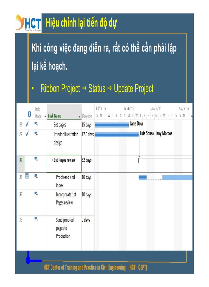 image for page TRACKING - Microsoft Project