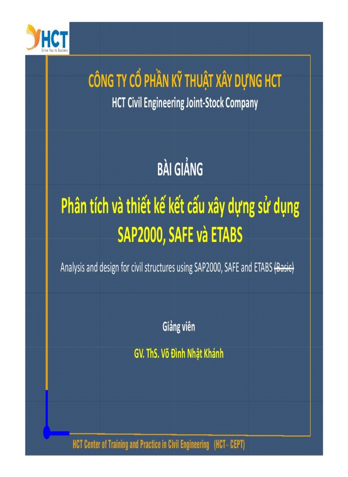 Phân tích và thiết kế kết cấu xây dựng sử dụng SAP2000, SAFE và ETABS