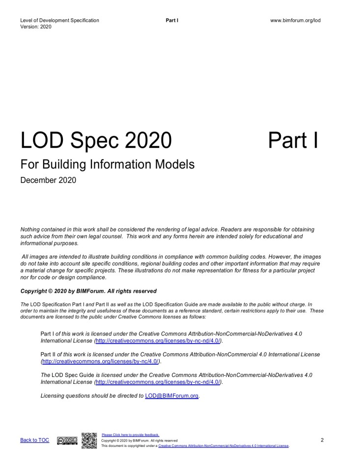 image for page LOD Spec 2020 For Building Information Models