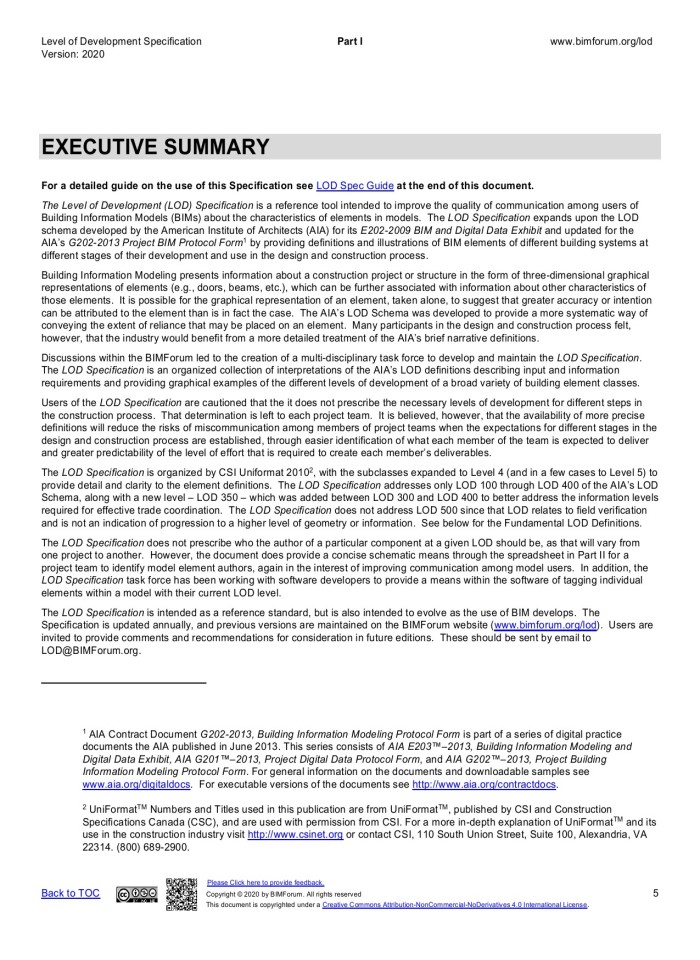 image for page LOD Spec 2020 For Building Information Models