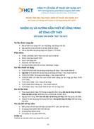 Nhiệm vụ và hướng dẫn thiết kế công trình bê tông cốt thép