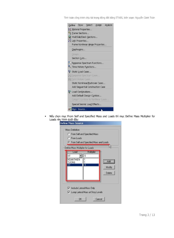 image for page Thiết kế công trình chịu tác động của tải trọng động đất bằng Etabs