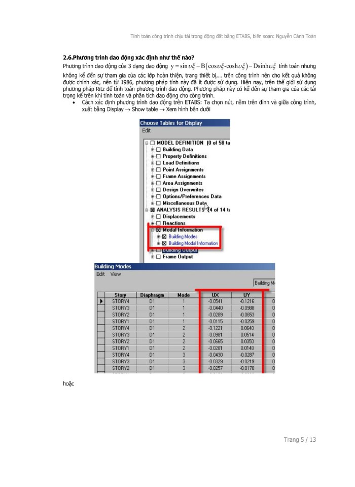 image for page Thiết kế công trình chịu tác động của tải trọng động đất bằng Etabs