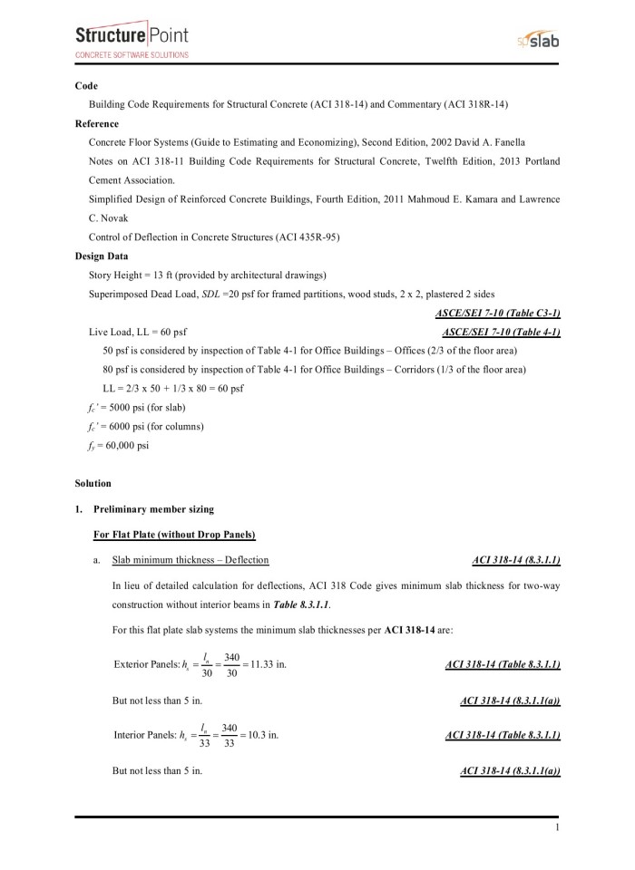 image for page Two-Way Flat Slab (Concrete Floor with Drop Panels) System Analysis and Design