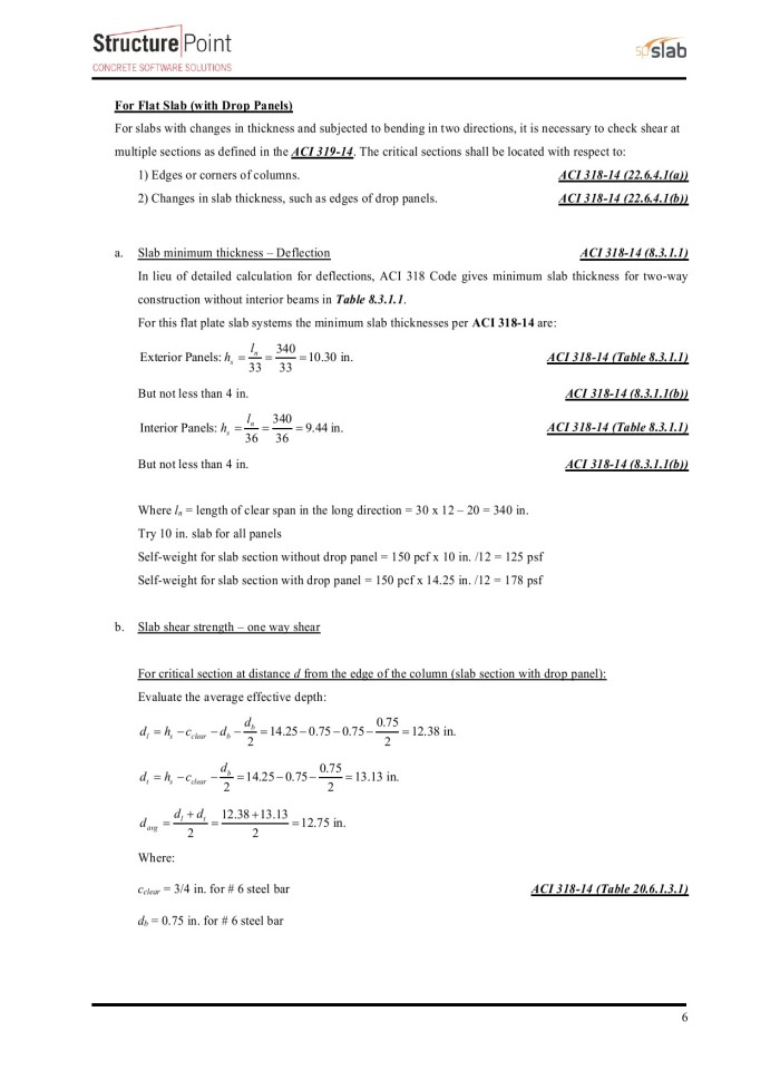 image for page Two-Way Flat Slab (Concrete Floor with Drop Panels) System Analysis and Design