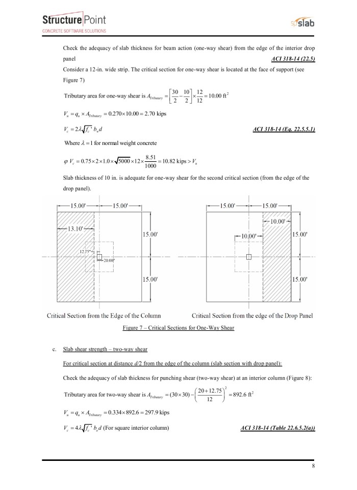 image for page Two-Way Flat Slab (Concrete Floor with Drop Panels) System Analysis and Design