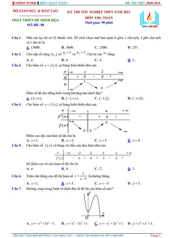 image for page 30 đề phát triền đề minh họa năm 2021