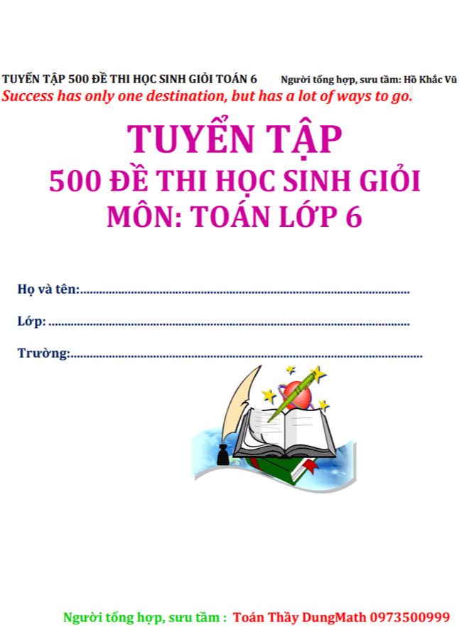 image for page Tuyển tập các bộ đề thi học sinh giỏi môn toán 6 mới nhất