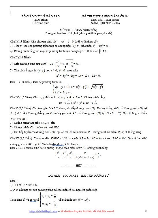 image for page Tổng hợp 30 đề thi vào 10 các trường chuyên lớp chọn