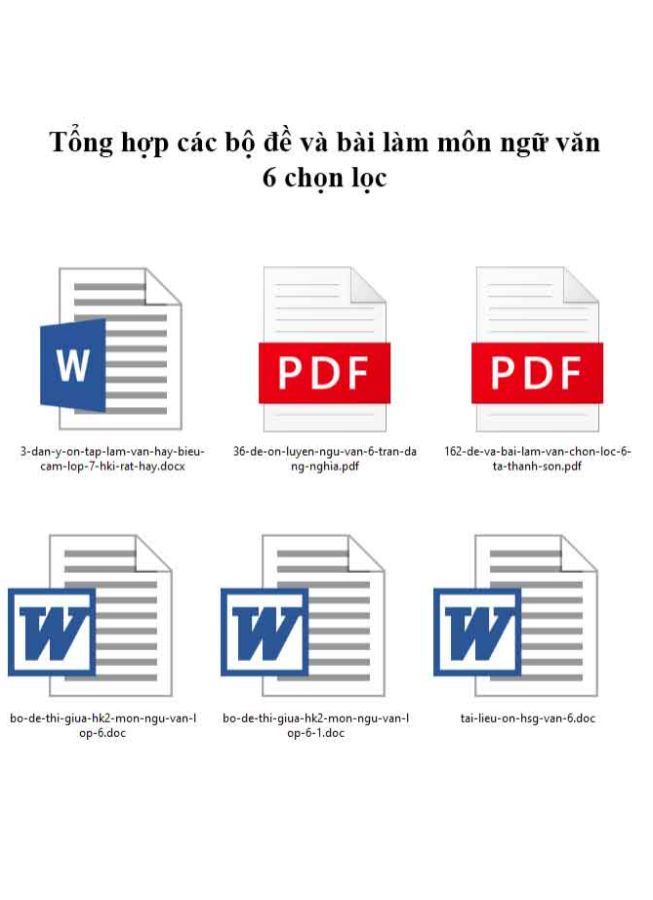 Tổng hợp các bộ đề và bài làm môn ngữ văn 6 chọn lọc