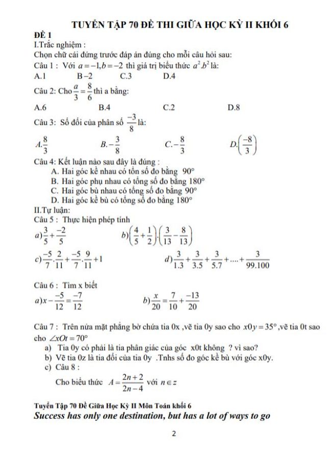 image for page Tuyển tập bộ đề thi và kiểm tra môn toán 6 ( dạng pdf)