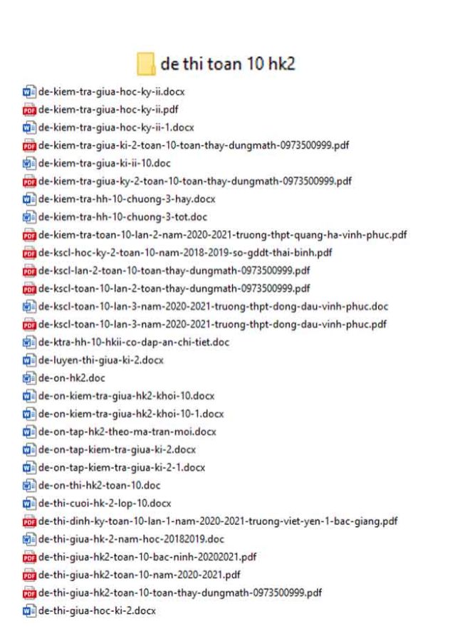 image for page Bộ đề ôn luyện môn Toán học kì 2 lớp 10