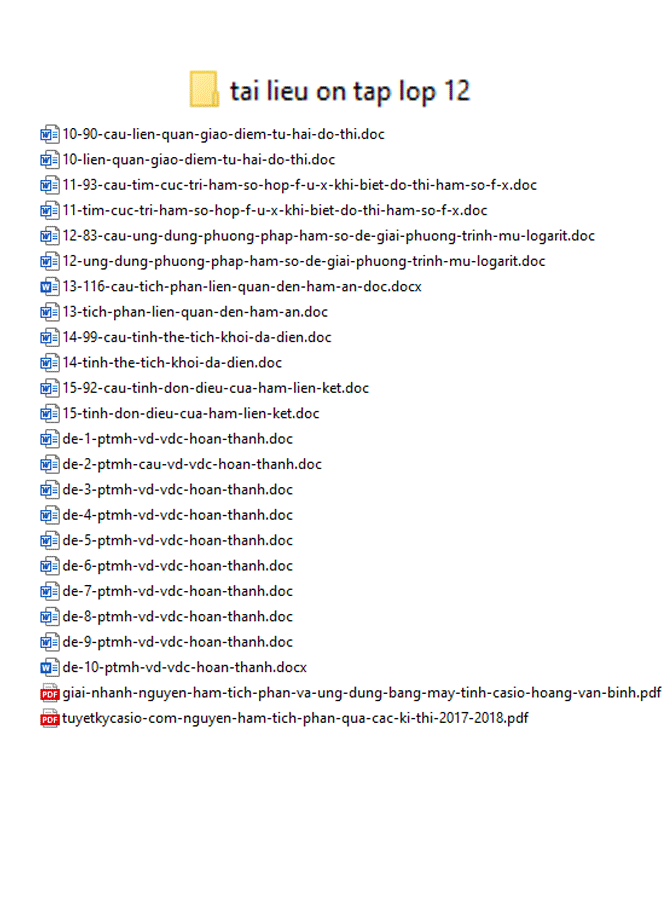 image for page Tài liệu ôn tập lớp 12