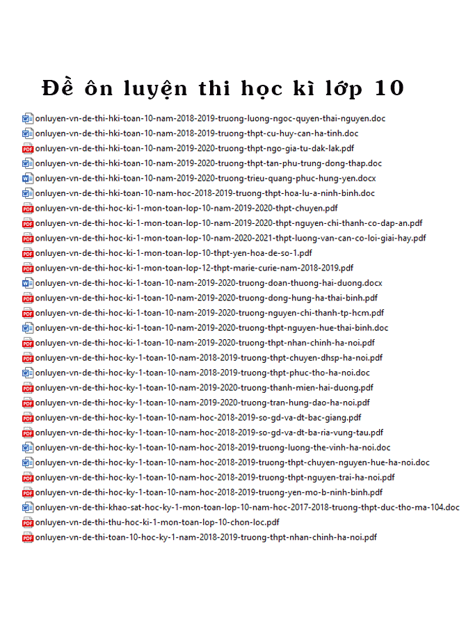 image for page Bộ tài liệu ôn tập đề kiểm tra học kì 1 lớp 10