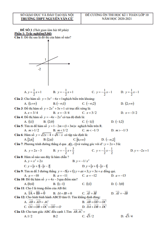 image for page Bộ tài liệu ôn tập đề kiểm tra học kì 1 lớp 10