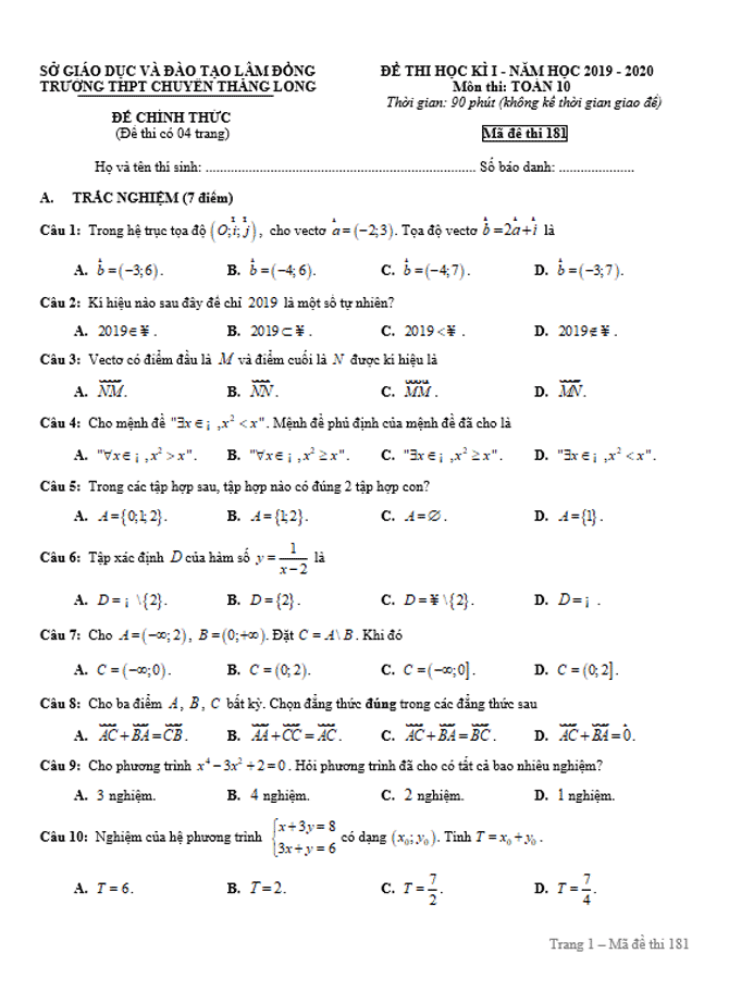image for page Bộ tài liệu ôn tập đề kiểm tra học kì 1 lớp 10
