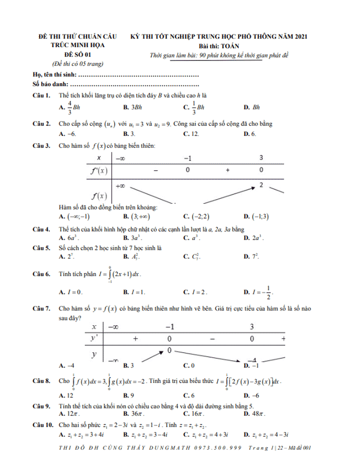 image for page Bộ đề cương và đề thi học kì 2 môn toán 12 năm 2021