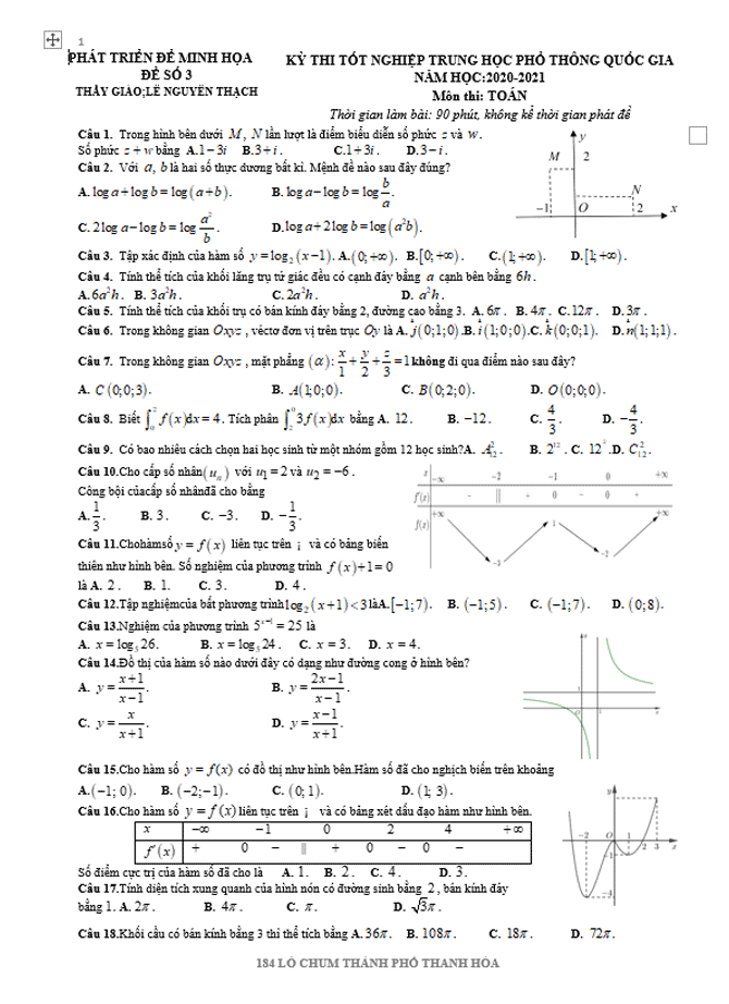 image for page Bộ đề cương và đề thi học kì 2 môn toán 12 năm 2021