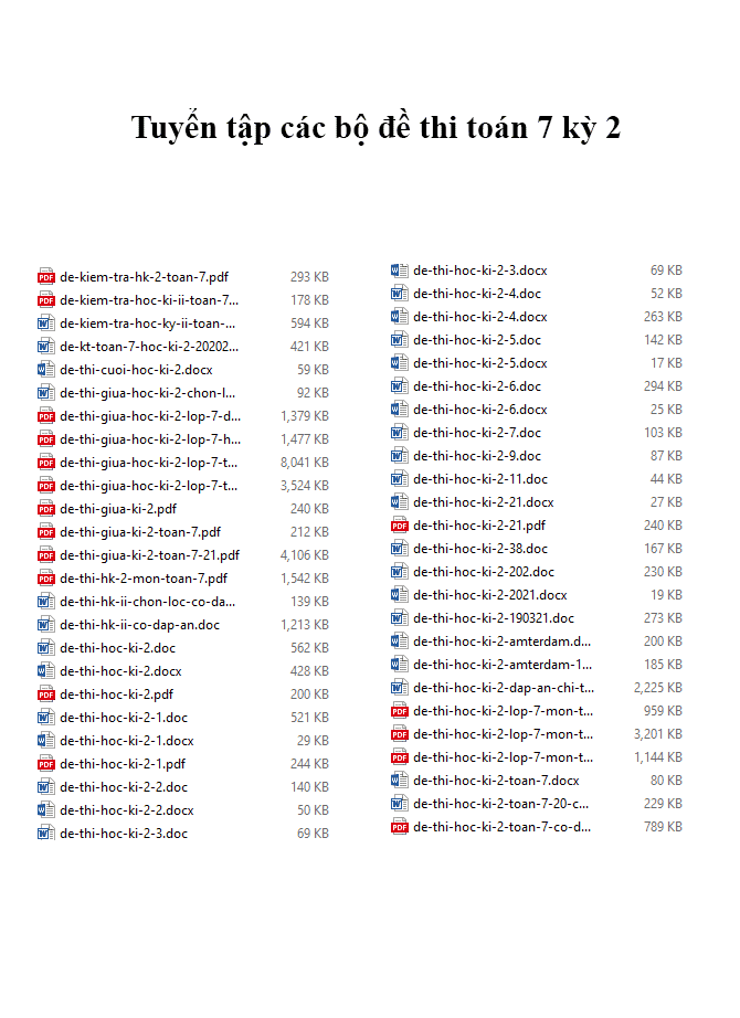 image for page Tuyển tập các bộ đề thi toán 7 kỳ 2