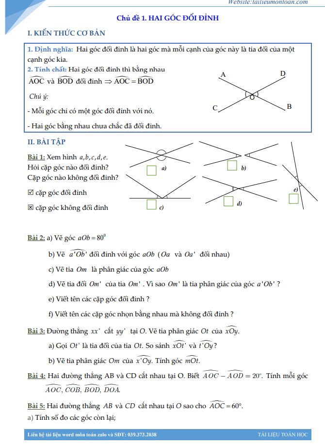 image for page Tổng hợp bộ chuyên đề luyện thi toán 7