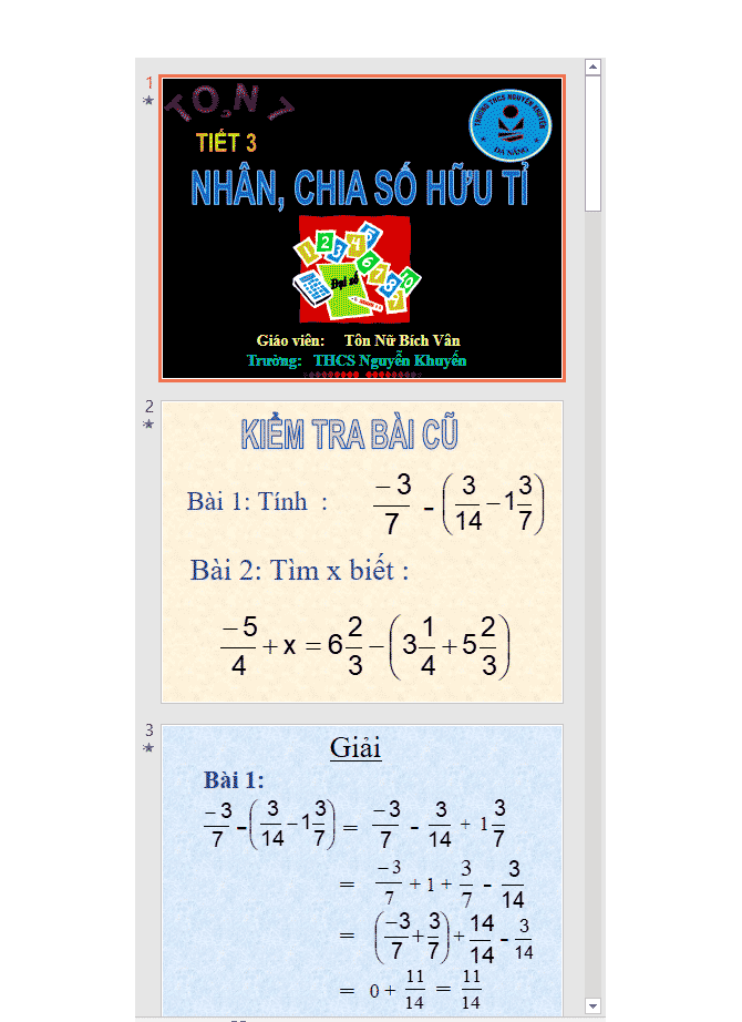 image for page Bộ slide bài giảng toán 7 mới nhất